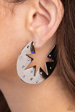 Load image into Gallery viewer, Starry Sensation - Blue (Iridescent) Hoop Earring
