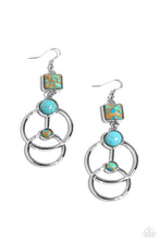 Load image into Gallery viewer, Interlocked Influence - Brown (Turquoise) Earring
