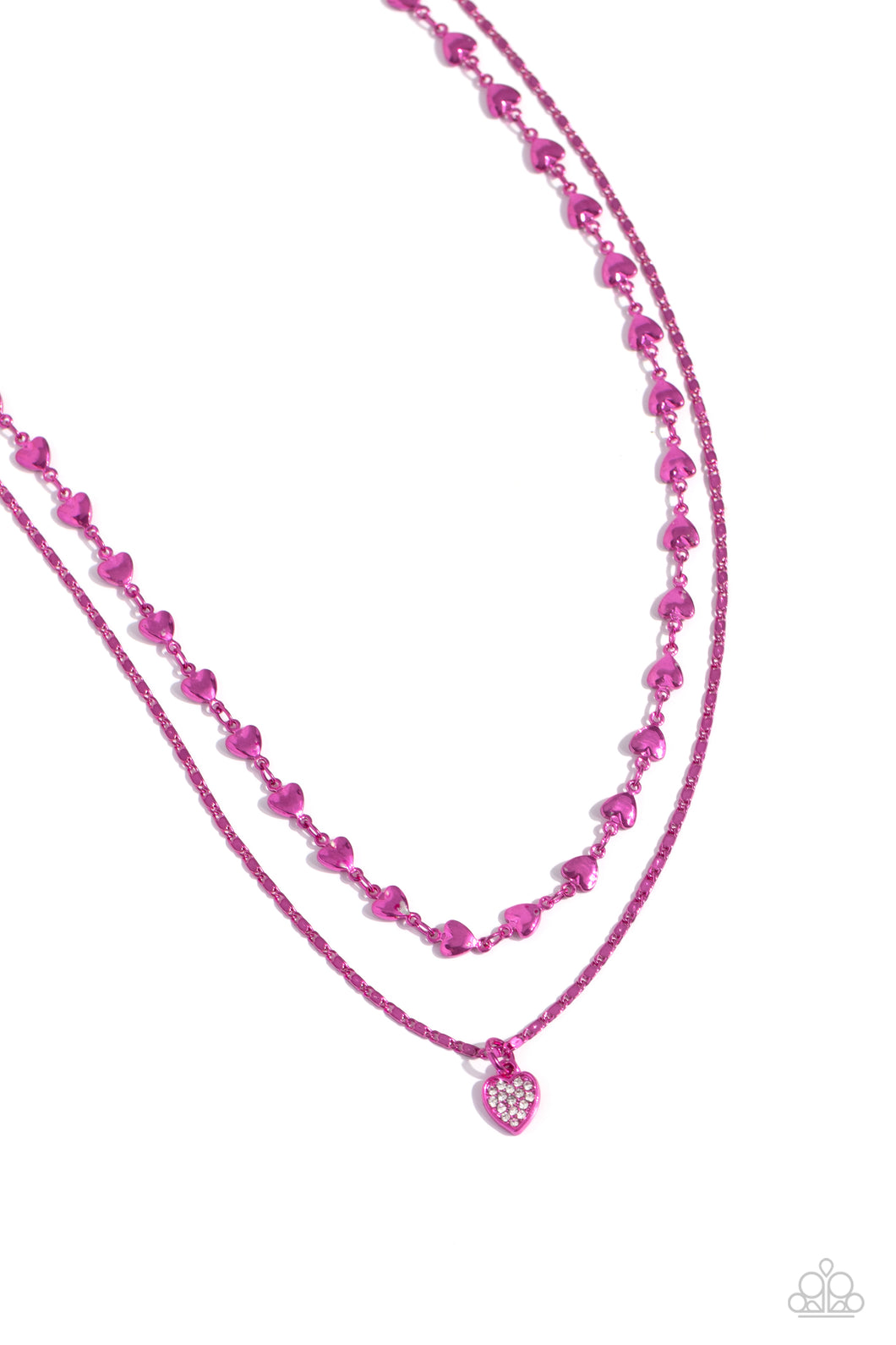 Cupid Combo - Pink (Heart) Necklace