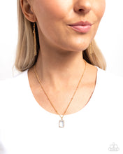 Load image into Gallery viewer, Suave Simplicity - Blue (Emerald-Cut Gem) Necklace
