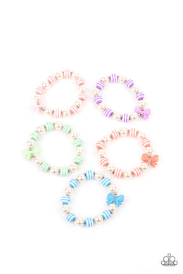 Starlet Shimmer Acrylic Bows and White Pearls Bracelet Kit freeshipping - JewLz4u Gemstone Gallery