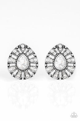 Treasure Retreat White Post Earring freeshipping - JewLz4u Gemstone Gallery