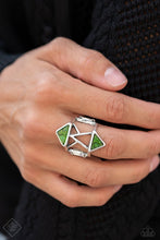 Load image into Gallery viewer, Making Me Edgy Green Ring (SS-12/2020) freeshipping - JewLz4u Gemstone Gallery
