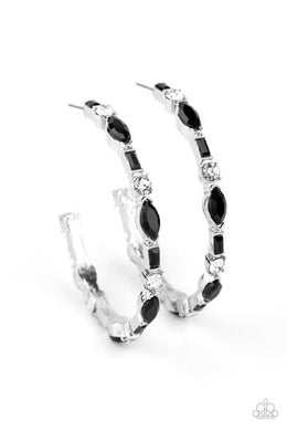 There Goes The Neighborhood - Black Hoop Earring freeshipping - JewLz4u Gemstone Gallery