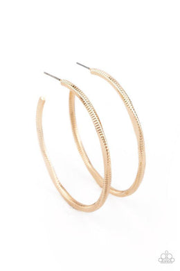 Spitfire Gold Hoop Earring freeshipping - JewLz4u Gemstone Gallery