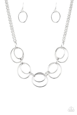 Urban Orbit - Silver Necklace freeshipping - JewLz4u Gemstone Gallery