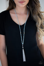 Load image into Gallery viewer, Tassel Takeover - Blue Necklace freeshipping - JewLz4u Gemstone Gallery
