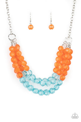 Summer Ice - Orange Necklace freeshipping - JewLz4u Gemstone Gallery