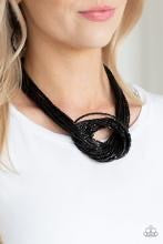 Load image into Gallery viewer, Knotted Knockout Black Necklace freeshipping - JewLz4u Gemstone Gallery
