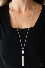 Load image into Gallery viewer, Tassel Tease White Necklace freeshipping - JewLz4u Gemstone Gallery
