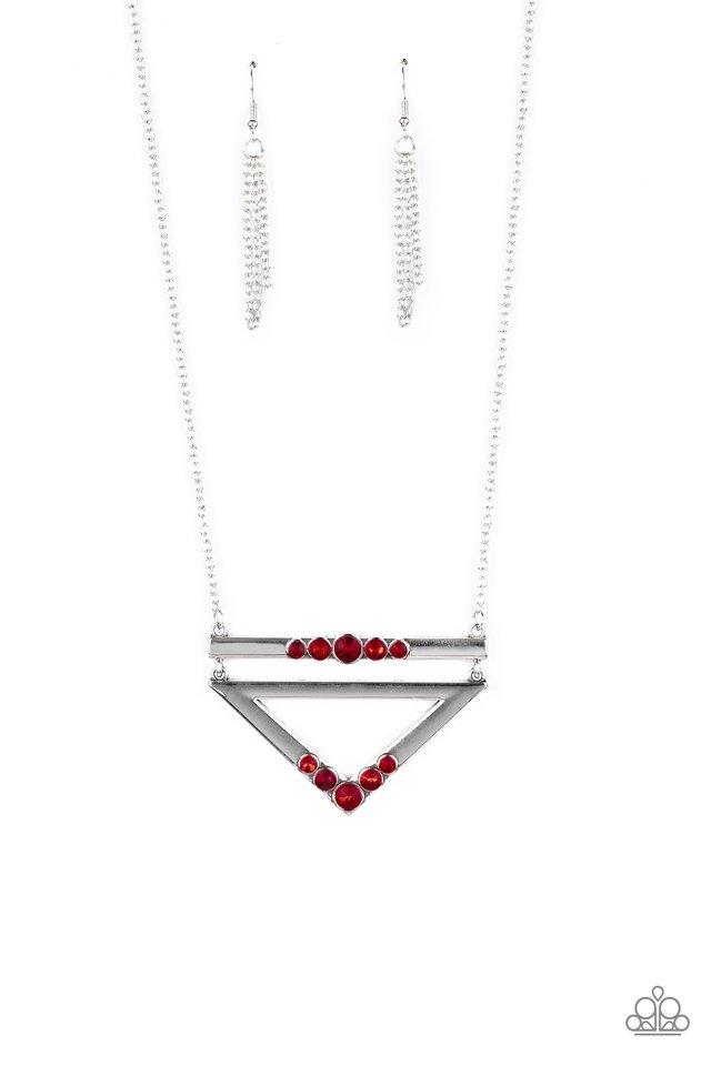 Triangulated Twinkle - Red Necklace freeshipping - JewLz4u Gemstone Gallery