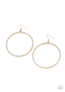 Wide Curves Ahead Gold Earring freeshipping - JewLz4u Gemstone Gallery