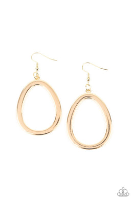 Casual Curves - Gold Earring freeshipping - JewLz4u Gemstone Gallery