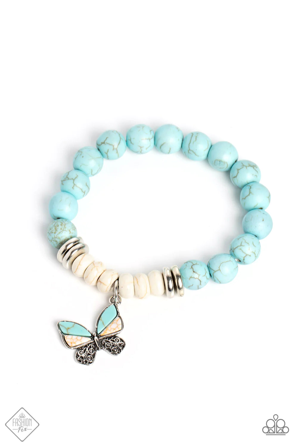 ?Bold Butterfly - Blue (Turquoise) Bracelet (SSF-0123)