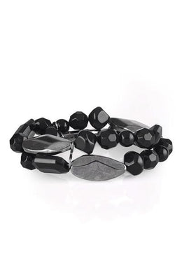 Rockin' Rock Candy Black Bracelet freeshipping - JewLz4u Gemstone Gallery