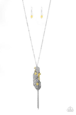 I Be-LEAF Yellow Necklace freeshipping - JewLz4u Gemstone Gallery