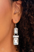 Load image into Gallery viewer, CHAIN Check - White (Emerald-Cut Gems) Earring (MM-0323)
