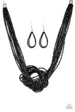 Load image into Gallery viewer, Knotted Knockout Black Necklace freeshipping - JewLz4u Gemstone Gallery
