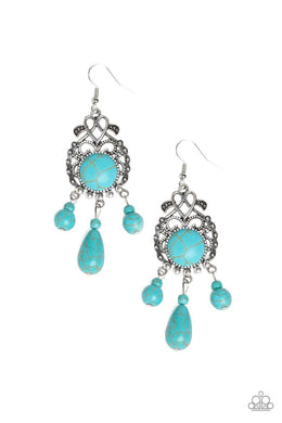 Stone Bliss Blue (Turquoise) Earring freeshipping - JewLz4u Gemstone Gallery