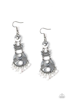 Tropic Tribe White Earring freeshipping - JewLz4u Gemstone Gallery