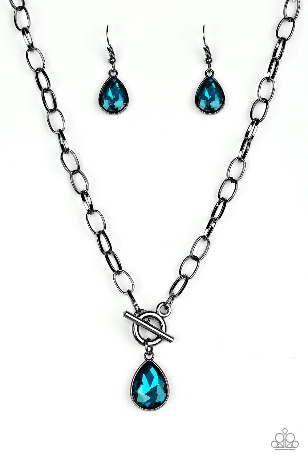 So Sorority - Blue Necklace freeshipping - JewLz4u Gemstone Gallery
