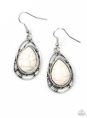 Abstract Anthropology White Earring freeshipping - JewLz4u Gemstone Gallery