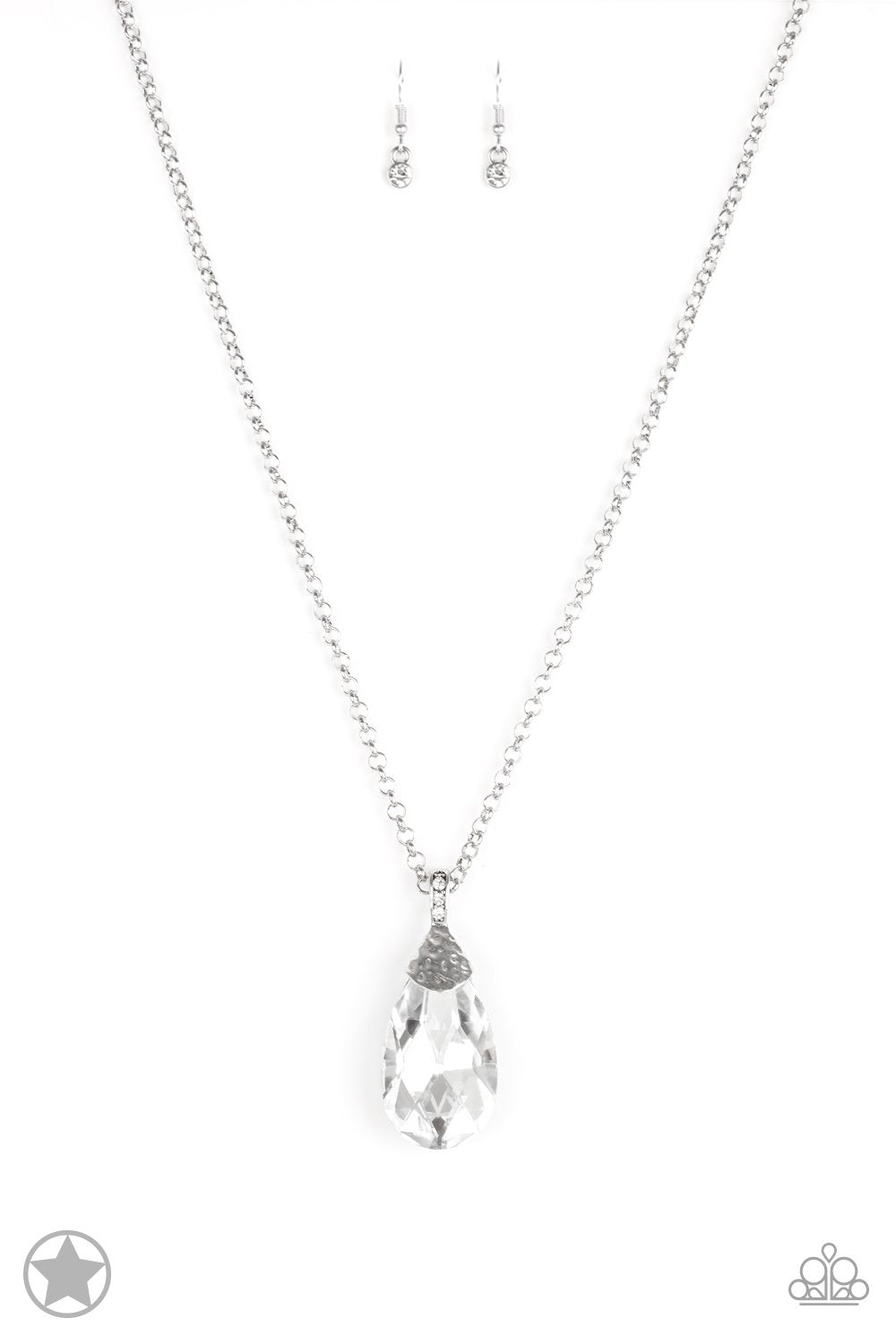 Spellbinding Sparkle - White (Rhinestone) Necklace freeshipping - JewLz4u Gemstone Gallery