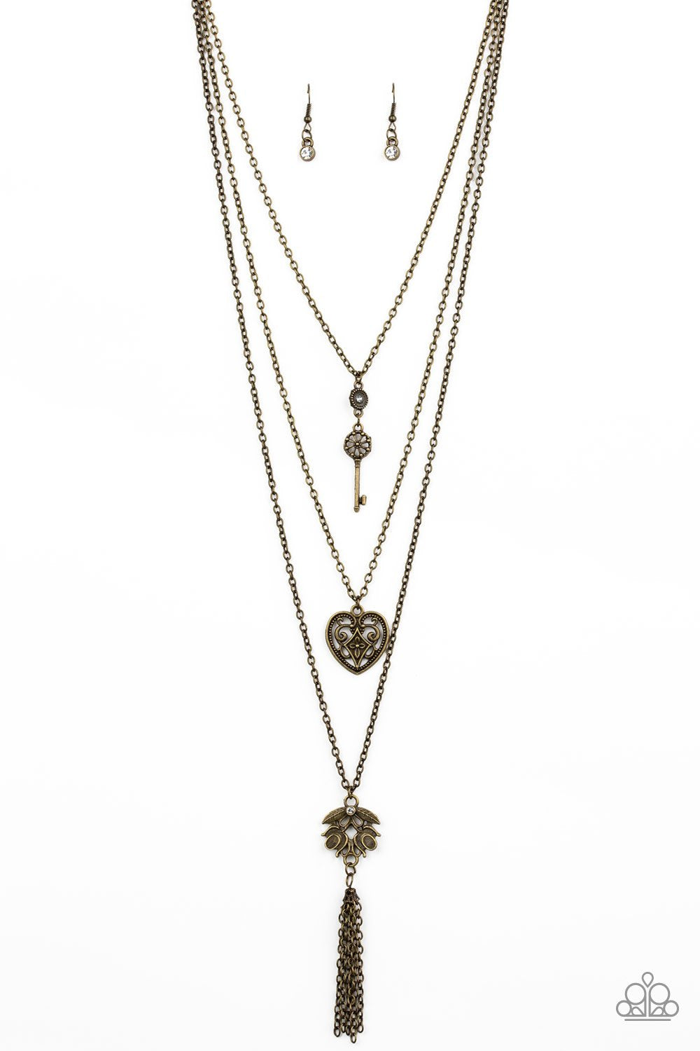 Love Opens All Doors Brass Necklace freeshipping - JewLz4u Gemstone Gallery