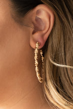 Load image into Gallery viewer, Street Mod Gold Hoop Earrings freeshipping - JewLz4u Gemstone Gallery

