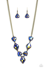 Load image into Gallery viewer, Glittering Geometrics - Brass Necklace

