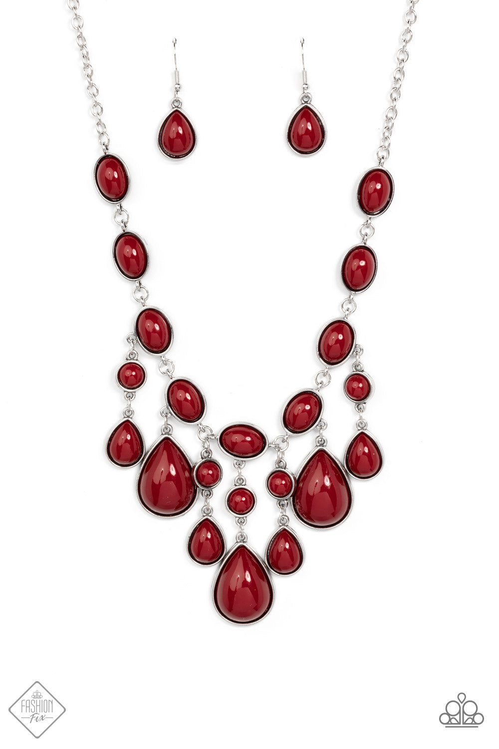 Mediterranean Mystery - Red Necklace (GM-0122) freeshipping - JewLz4u Gemstone Gallery