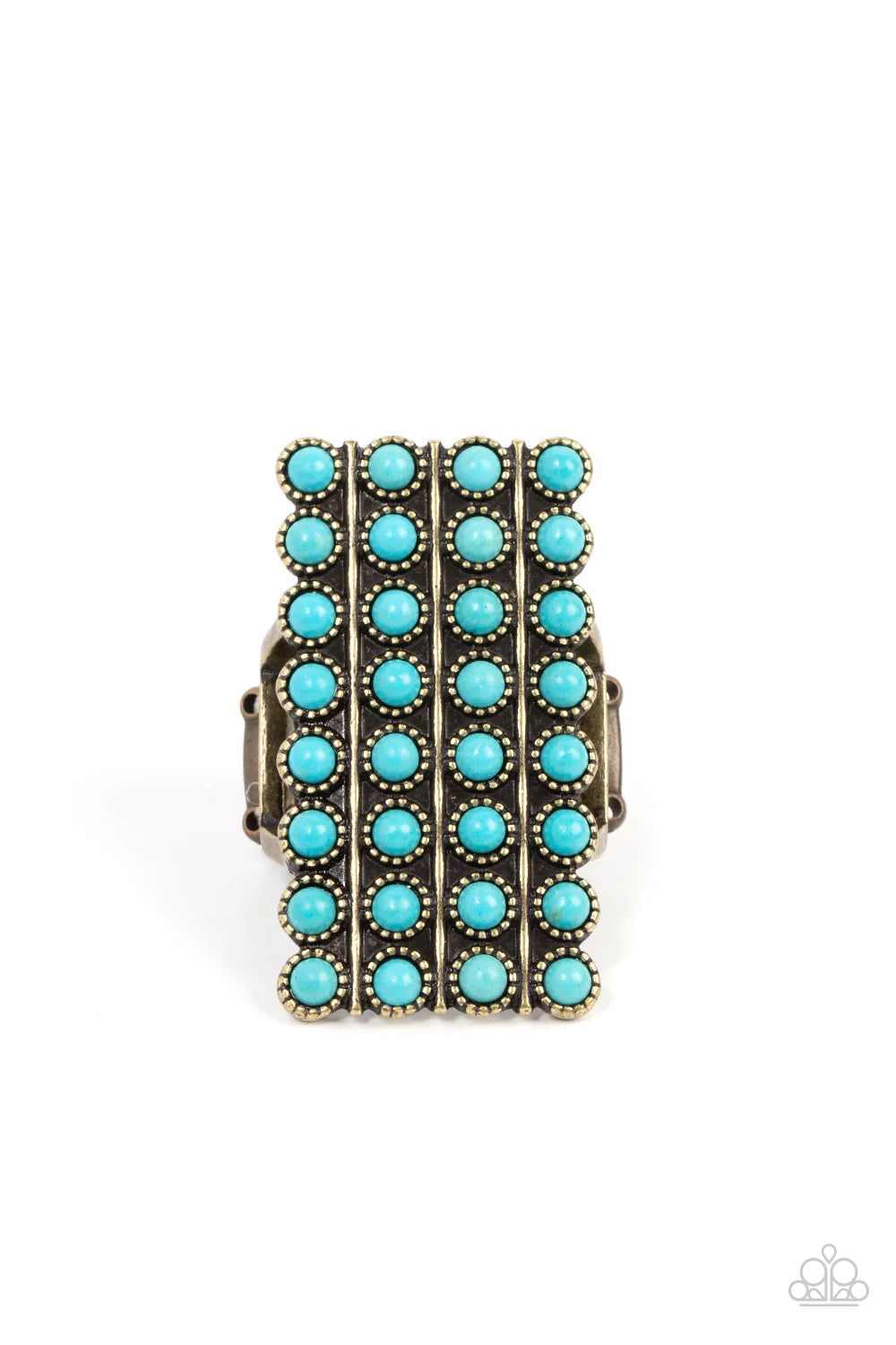 Pack Your SADDLEBAGS - Brass (Turquoise) Ring