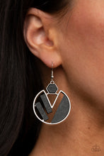 Load image into Gallery viewer, Petrified Posh - Black (Wood) Earring freeshipping - JewLz4u Gemstone Gallery
