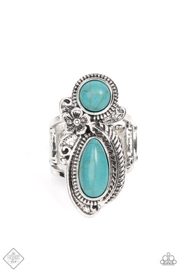 Southern Nirvana - Blue (Turquoise) Ring (SSF-0122) freeshipping - JewLz4u Gemstone Gallery