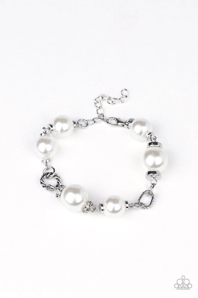 Boardroom Baller White Bracelet freeshipping - JewLz4u Gemstone Gallery
