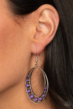 Load image into Gallery viewer, Crescent Cove Purple Earring
