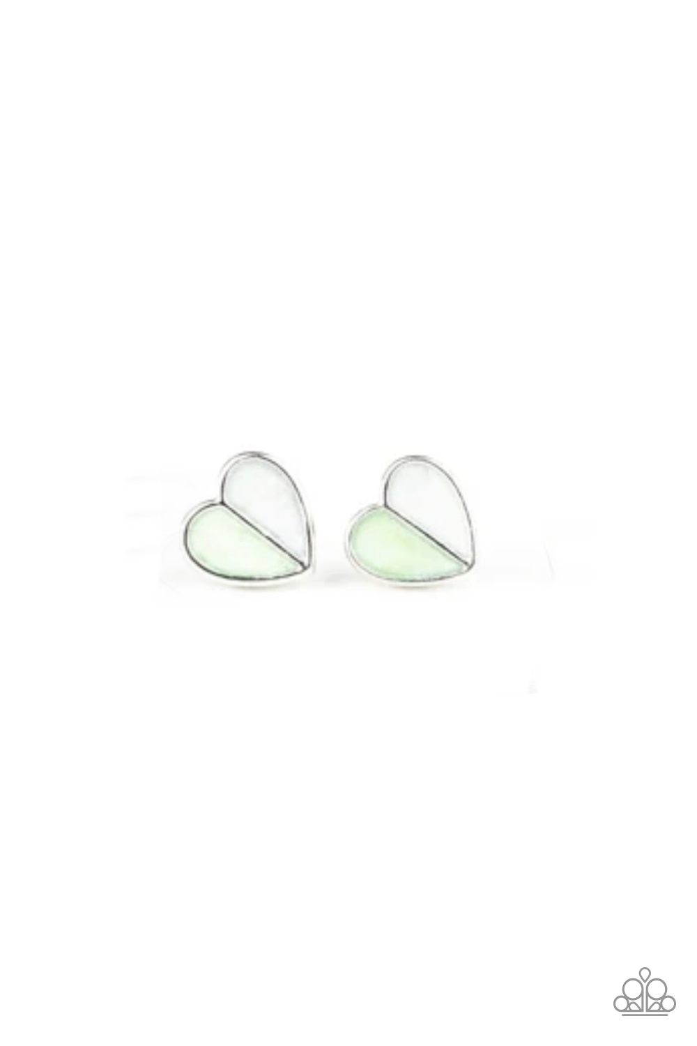 Starlet Shimmer Heart-Shaped Two-Toned Earring freeshipping - JewLz4u Gemstone Gallery