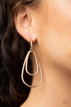 Load image into Gallery viewer, Droppin&#39; Drama Gold Hoop Earring freeshipping - JewLz4u Gemstone Gallery
