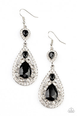 Posh Pageantry - Black Earring freeshipping - JewLz4u Gemstone Gallery