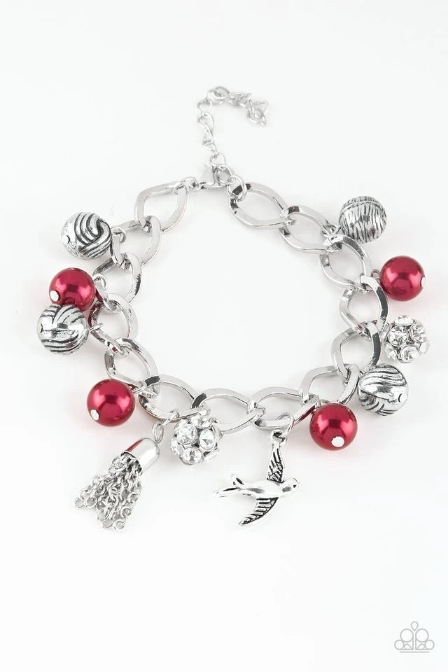 Lady Love Dove Red Bracelet freeshipping - JewLz4u Gemstone Gallery
