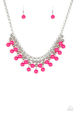 Friday Night Fringe - Pink Necklace freeshipping - JewLz4u Gemstone Gallery