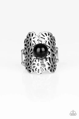 Flower Shower Black Ring freeshipping - JewLz4u Gemstone Gallery