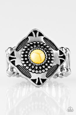 Four Corners Fashion Yellow Ring freeshipping - JewLz4u Gemstone Gallery