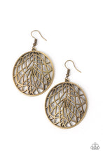 Load image into Gallery viewer, Fractured Foliage - Brass Earring
