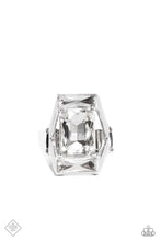 Load image into Gallery viewer, Right As CHAIN - White (Emerald-Cut Gems) Ring (MM-0323)
