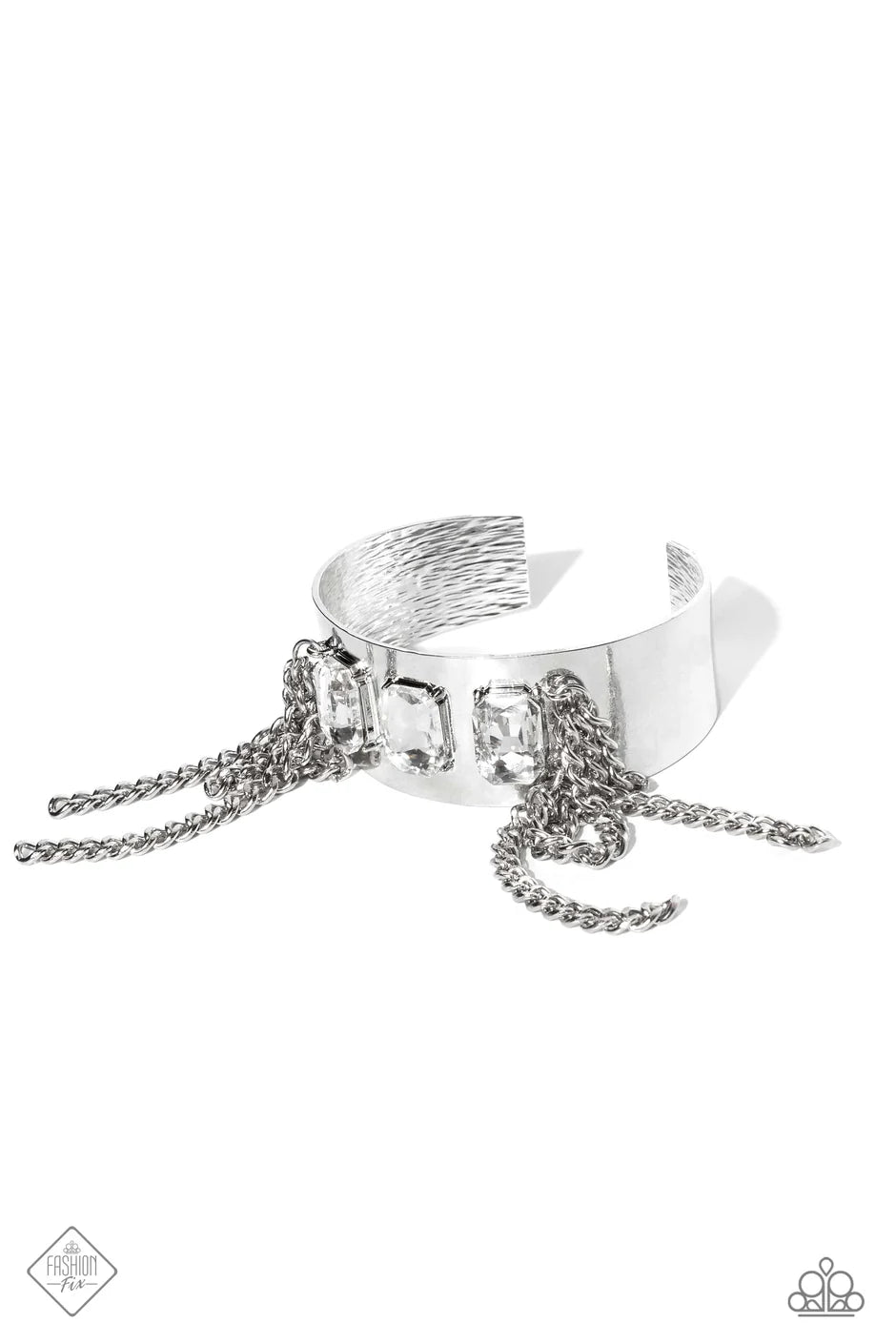 CHAIN Showers - White Emerald-Cut Gems) Bracelet (MM-0323)