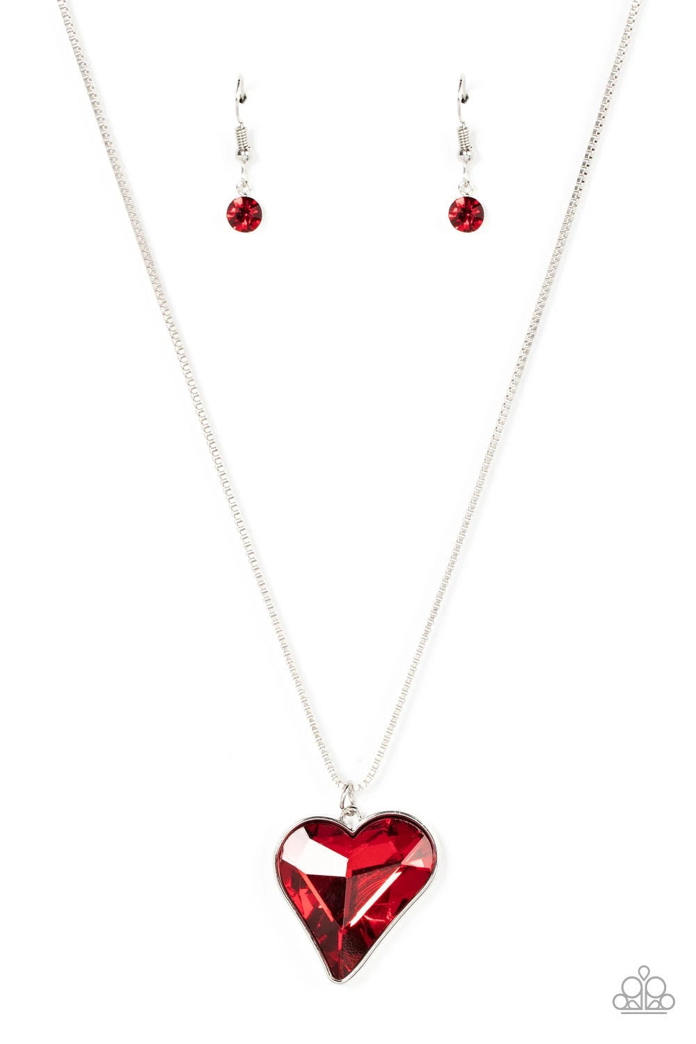 Lockdown My Heart - Red (Heart) Necklace freeshipping - JewLz4u Gemstone Gallery