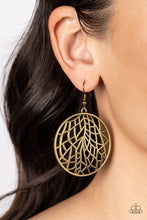 Load image into Gallery viewer, Fractured Foliage - Brass Earring
