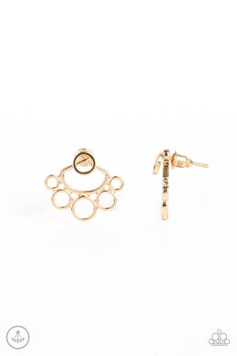 Completely Surrounded Gold Stud Earring freeshipping - JewLz4u Gemstone Gallery