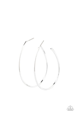 Cool Curves Silver Hoop Earring freeshipping - JewLz4u Gemstone Gallery